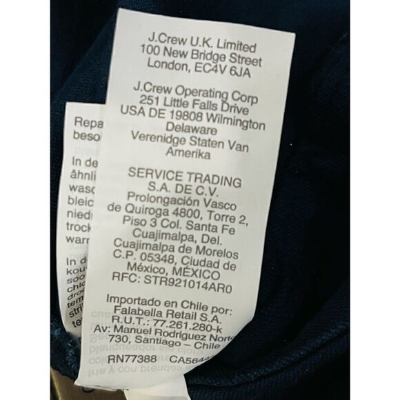 J. CREW The Winnie Size 8 Navy Stretch Twill Pant - Picture 10 of 11